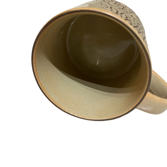 Starbucks 2013 Brown/Tan Engraved Leaves Design 14 oz Ceramic Mug - Picture 3 of 5